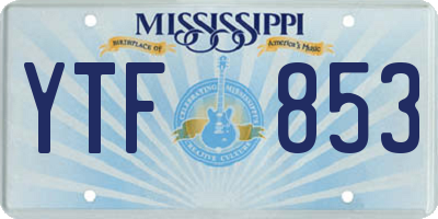MS license plate YTF853
