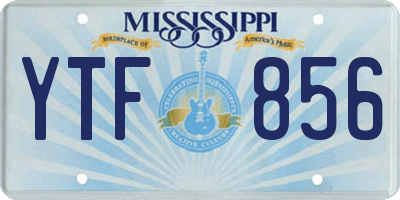 MS license plate YTF856