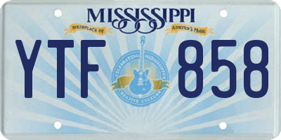 MS license plate YTF858