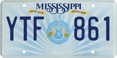 MS license plate YTF861