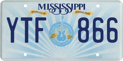 MS license plate YTF866