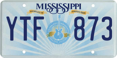 MS license plate YTF873