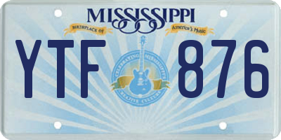 MS license plate YTF876
