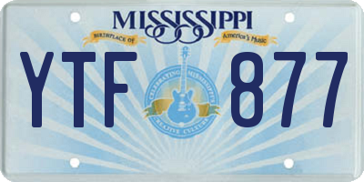 MS license plate YTF877