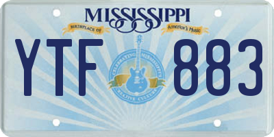 MS license plate YTF883