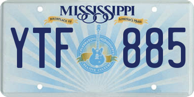 MS license plate YTF885