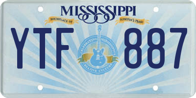 MS license plate YTF887
