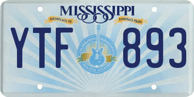 MS license plate YTF893