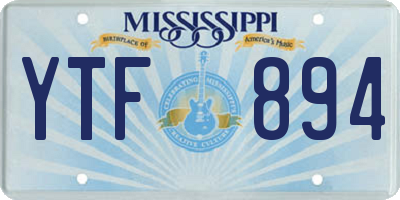 MS license plate YTF894