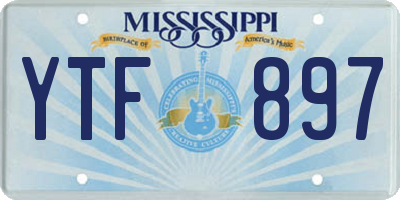 MS license plate YTF897