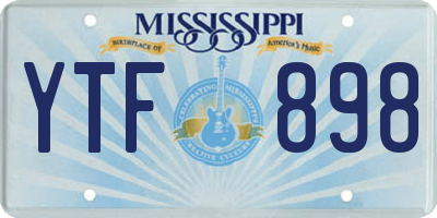 MS license plate YTF898