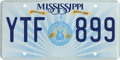 MS license plate YTF899