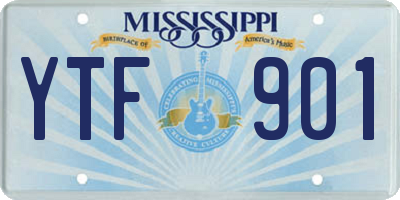 MS license plate YTF901