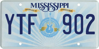 MS license plate YTF902