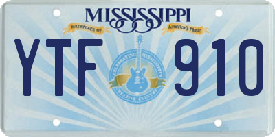 MS license plate YTF910