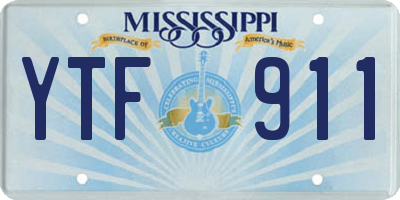 MS license plate YTF911