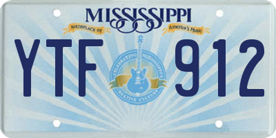 MS license plate YTF912