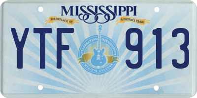 MS license plate YTF913