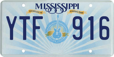 MS license plate YTF916