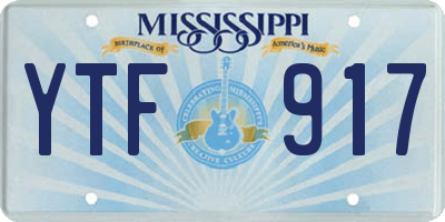 MS license plate YTF917