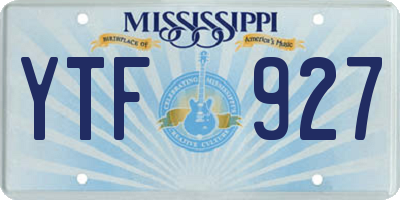 MS license plate YTF927