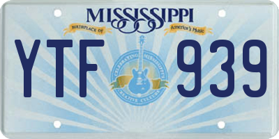 MS license plate YTF939