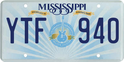 MS license plate YTF940