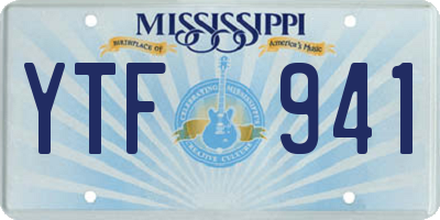 MS license plate YTF941