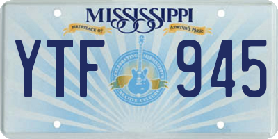 MS license plate YTF945