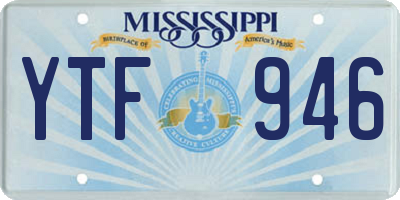 MS license plate YTF946