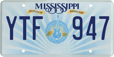 MS license plate YTF947