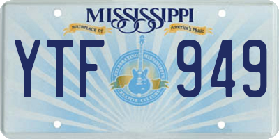 MS license plate YTF949