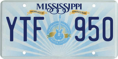 MS license plate YTF950
