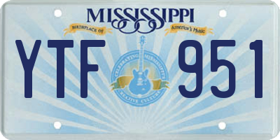 MS license plate YTF951