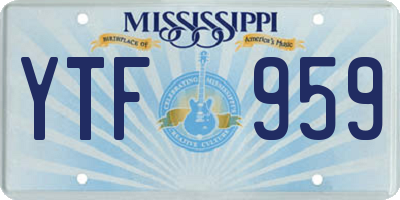 MS license plate YTF959