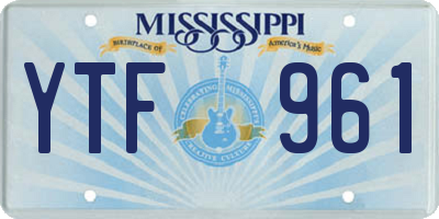 MS license plate YTF961