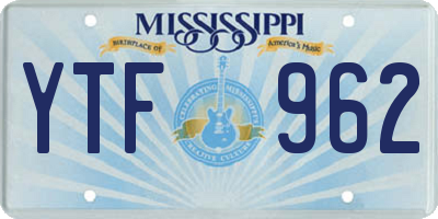 MS license plate YTF962