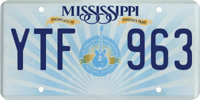 MS license plate YTF963