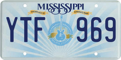 MS license plate YTF969