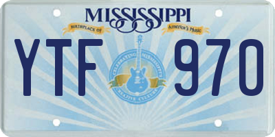MS license plate YTF970