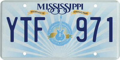 MS license plate YTF971