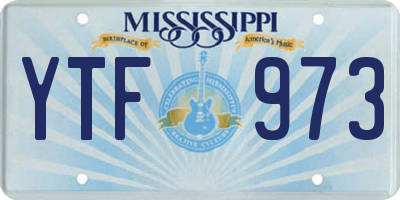 MS license plate YTF973