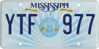 MS license plate YTF977