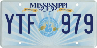 MS license plate YTF979