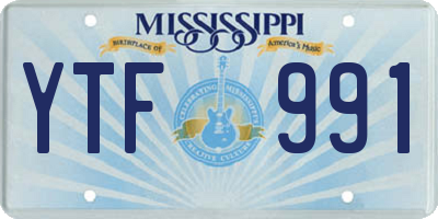 MS license plate YTF991