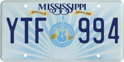 MS license plate YTF994