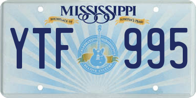 MS license plate YTF995