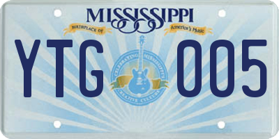 MS license plate YTG005