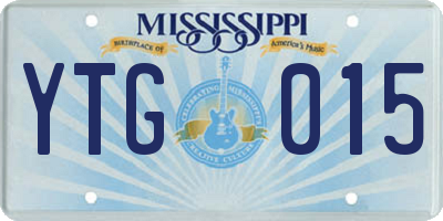 MS license plate YTG015