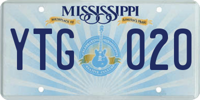 MS license plate YTG020